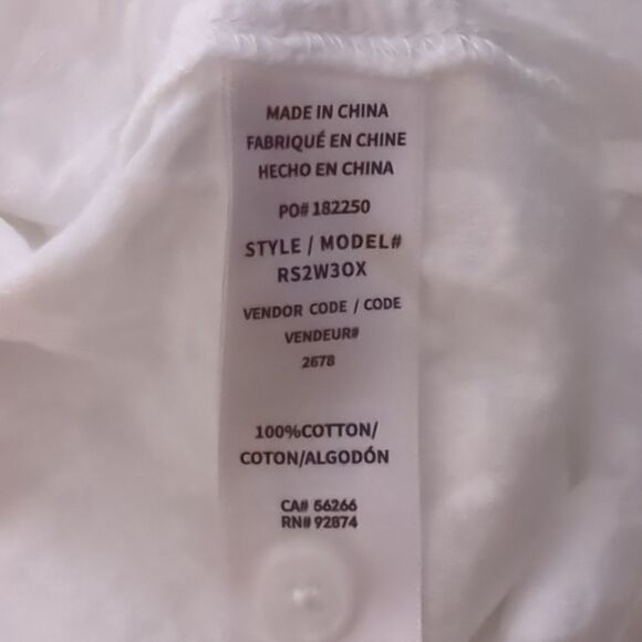 NWOT Splendid White Button Down Short Sleeve Shirt - Picture 7 of 8